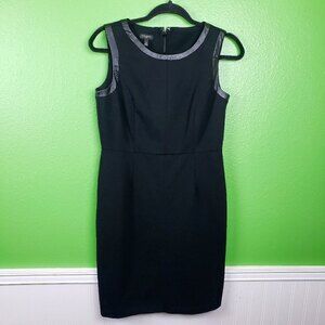 Talbots Womens Black Sleeveless Back Work Career Dress Size 4p